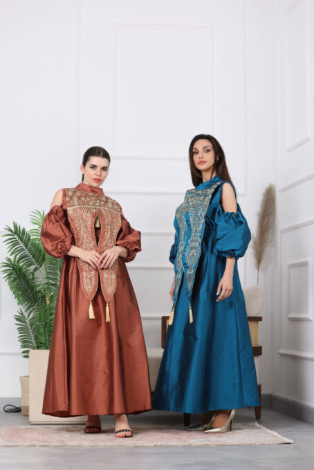 Model silk shantoon موديل فستان شانتون